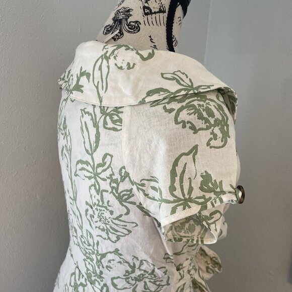 Free People Thing Called Love Ivory Green Mini Dress - Size 2 (V6) - Picture 6 of 14